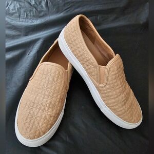 Tory Burch - Quilted Tan Slip-On Sneakers